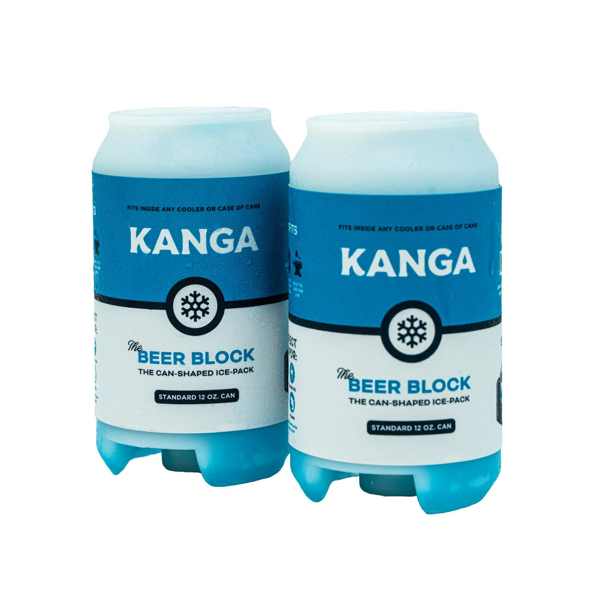 Bloques de hielo Kanga con forma de lata para 12 onzas manteniendo bebidas frías