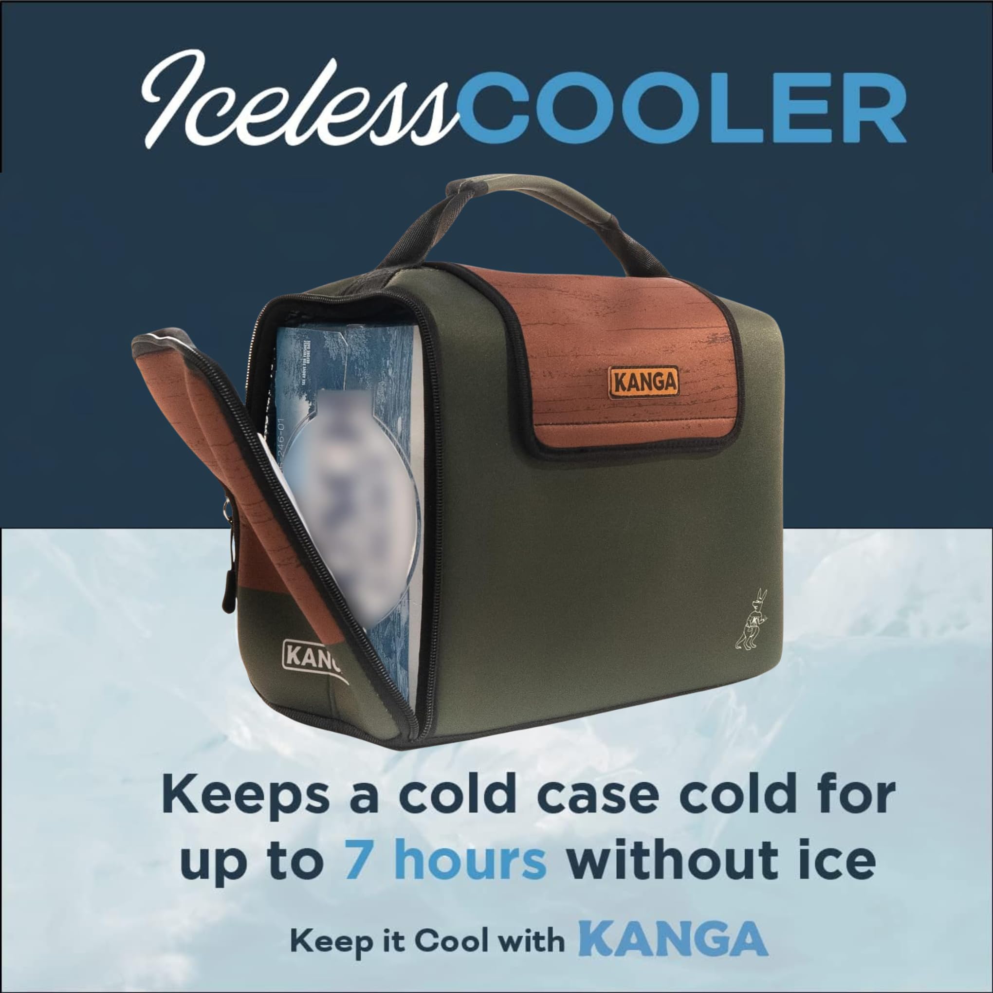 La bolsa térmica suave Woody de Kanga ofrece capacidad para 24 latas.