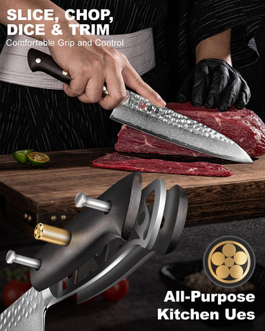 Kanngou cuchillo 8-27 pulgadas ideal para cortar carnes y verduras