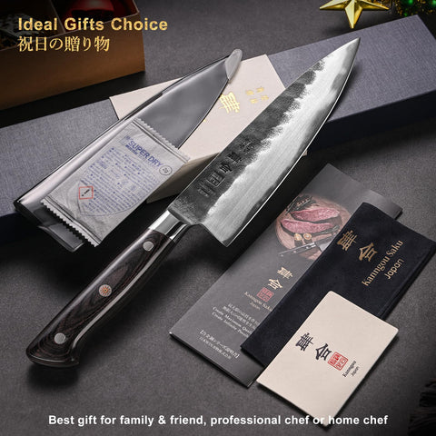 Kanngou cuchillo 8 pulgadas, mango ergonómico para uso prolongado.