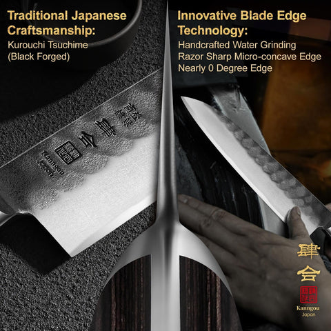kanngou cuchillo gyuto 240mm mango tang completo equilibrio cómodo