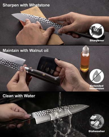 Cuidado del mango de madera, mantenimiento sencillo y duradero.