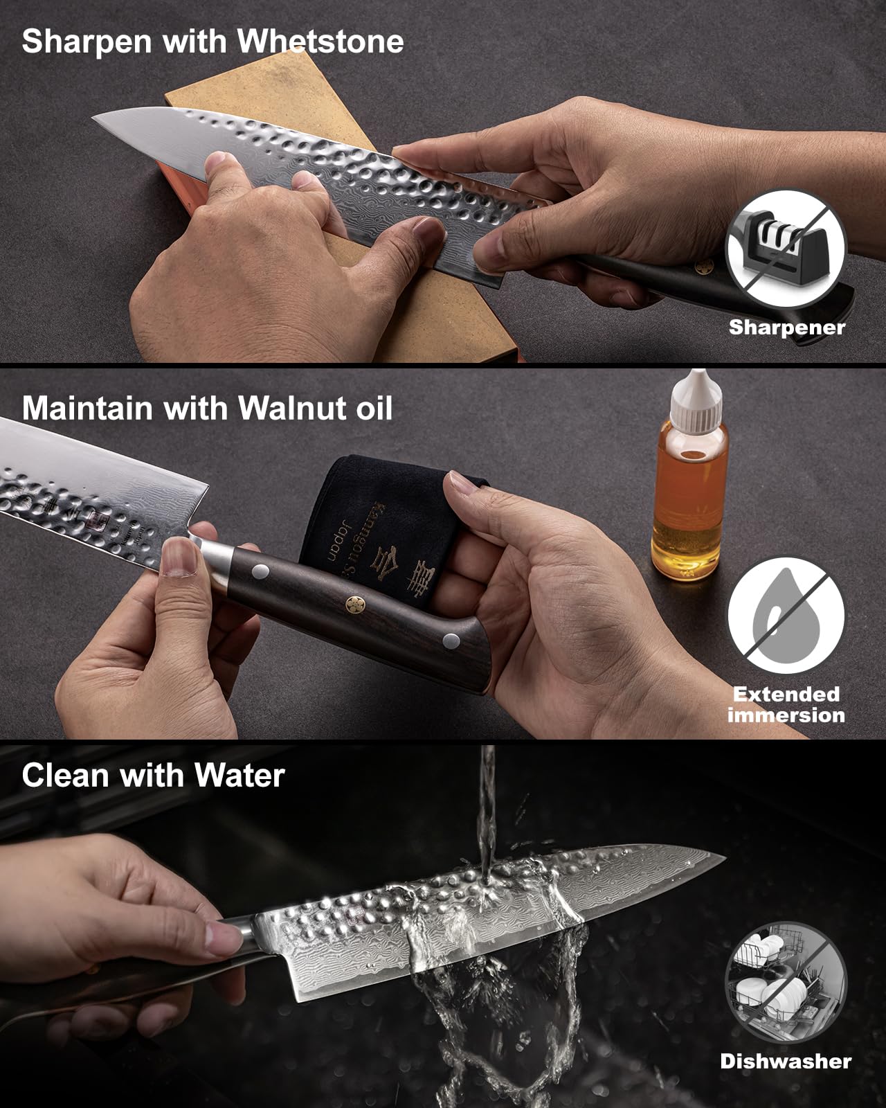 Kanngou diseño ergonómico con espiga completa para menos fatiga