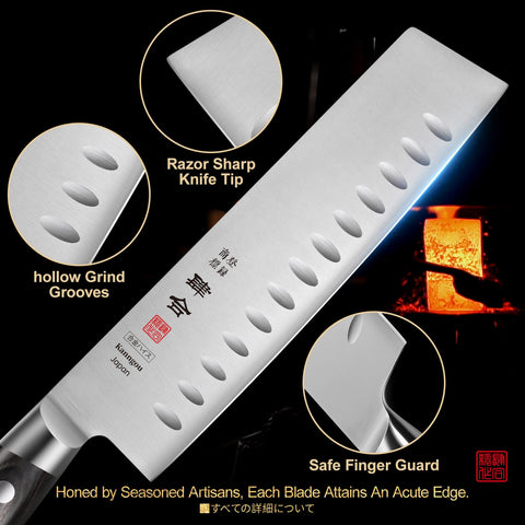 kanngou Nakiri 7 pulgadas, ergonomía equilibrada para uso prolongado