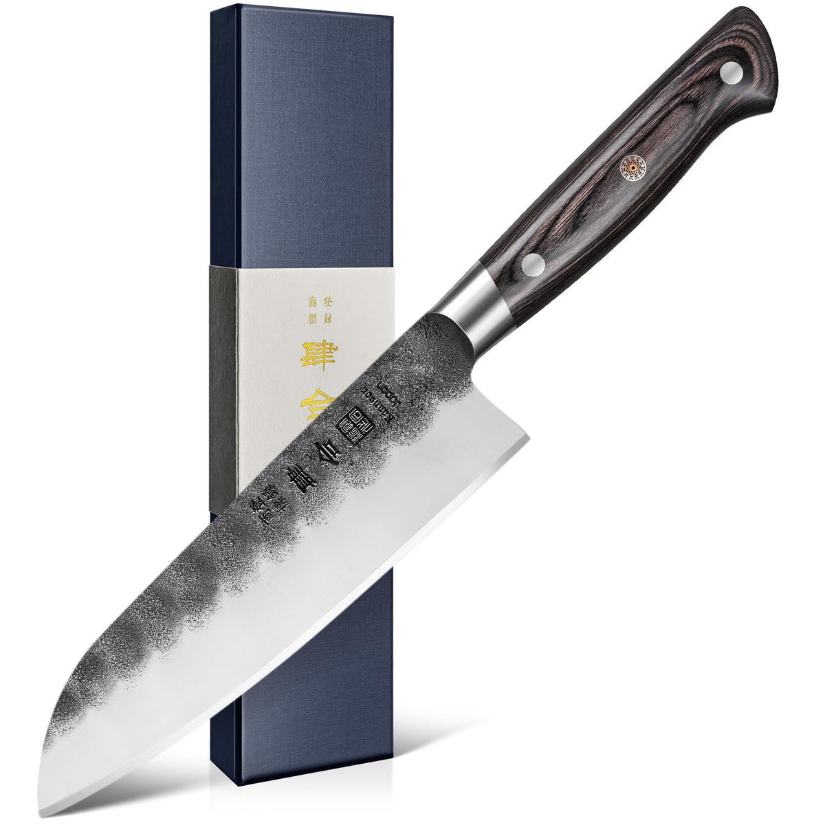 kanngou santoku de 7 pulgadas con filo afilado para cortes precisos