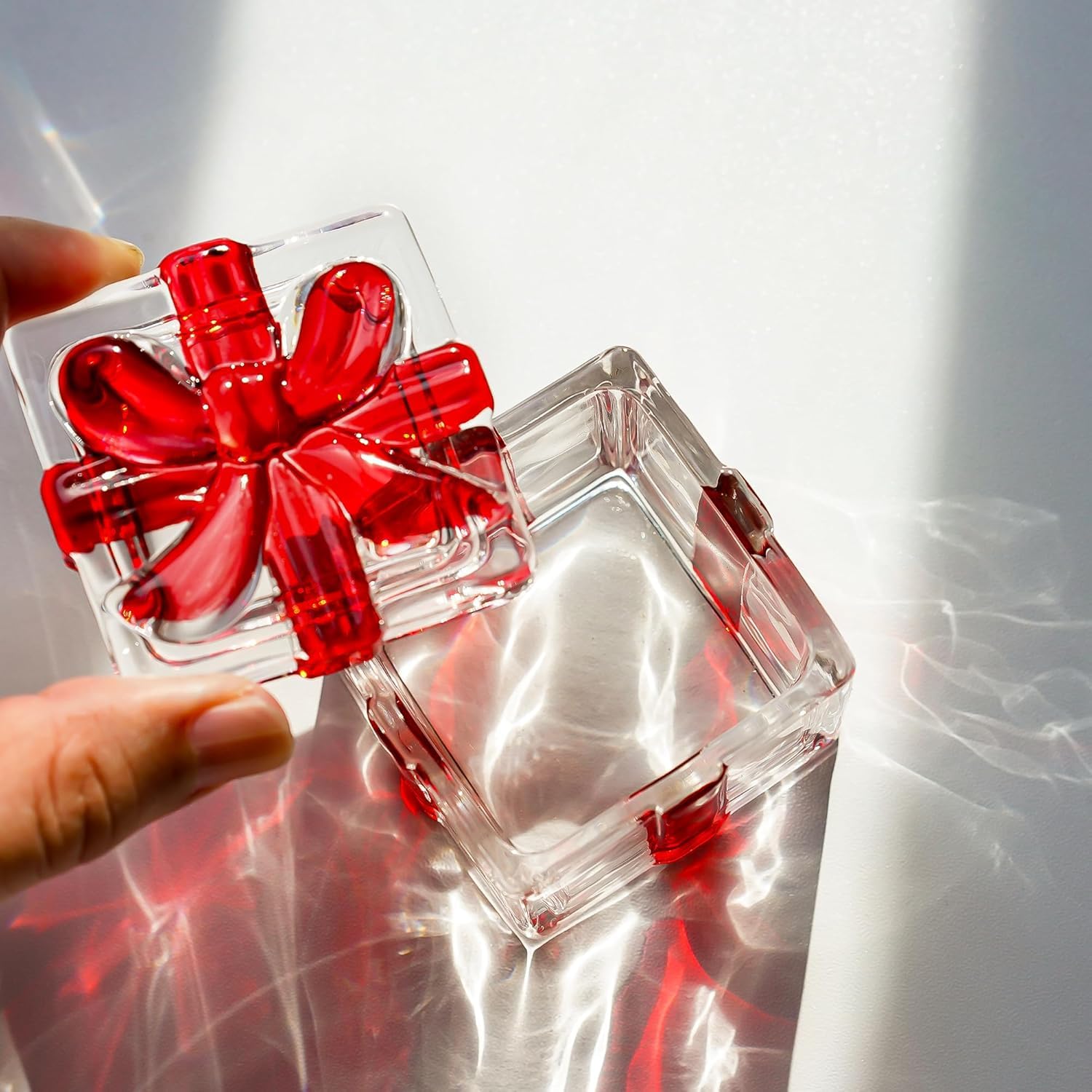 Jarra de cristal transparente de kanpura para exhibir caramelos.