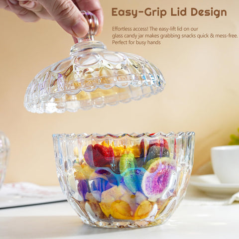 Kanpura recipiente dulces cristal decorativo para exhibir golosinas.