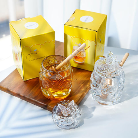 Kanpura tarro miel cristal regalo perfecto para familiares y amigos.