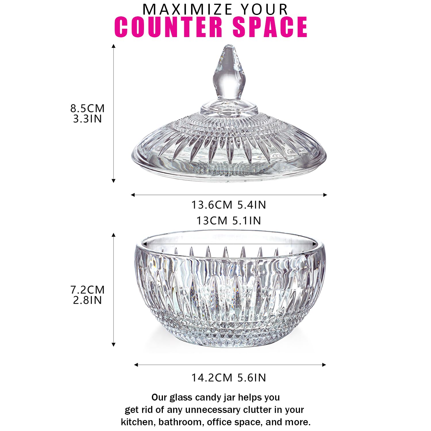 Kanpura vidrio cristal decorativo, añade elegancia a la mesa de Navidad.