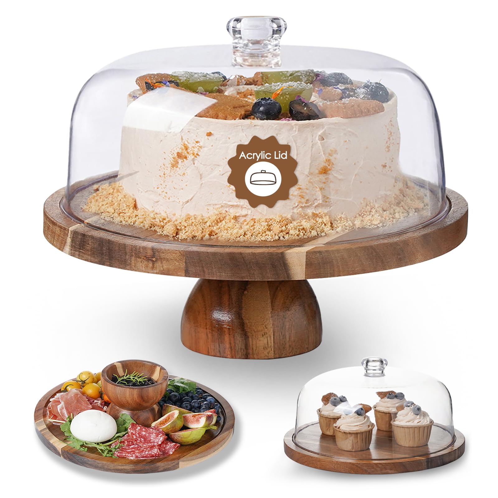 Kanwone base para tarta de acacia, realza pasteles con estilo.