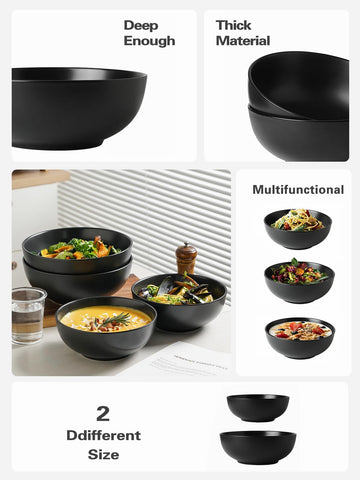 Kanwone cuenco cerámico grande para usos múltiples como ensaladas o sopas.