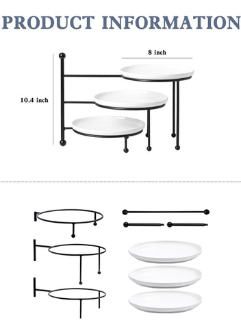 Kanwone platos de porcelana blanca de 8 pulgadas para porciones elegantes