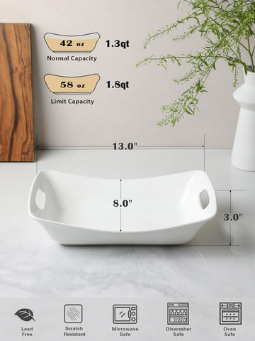 Kanwone tazones de porcelana blanca, aptos para microondas y lavavajillas.