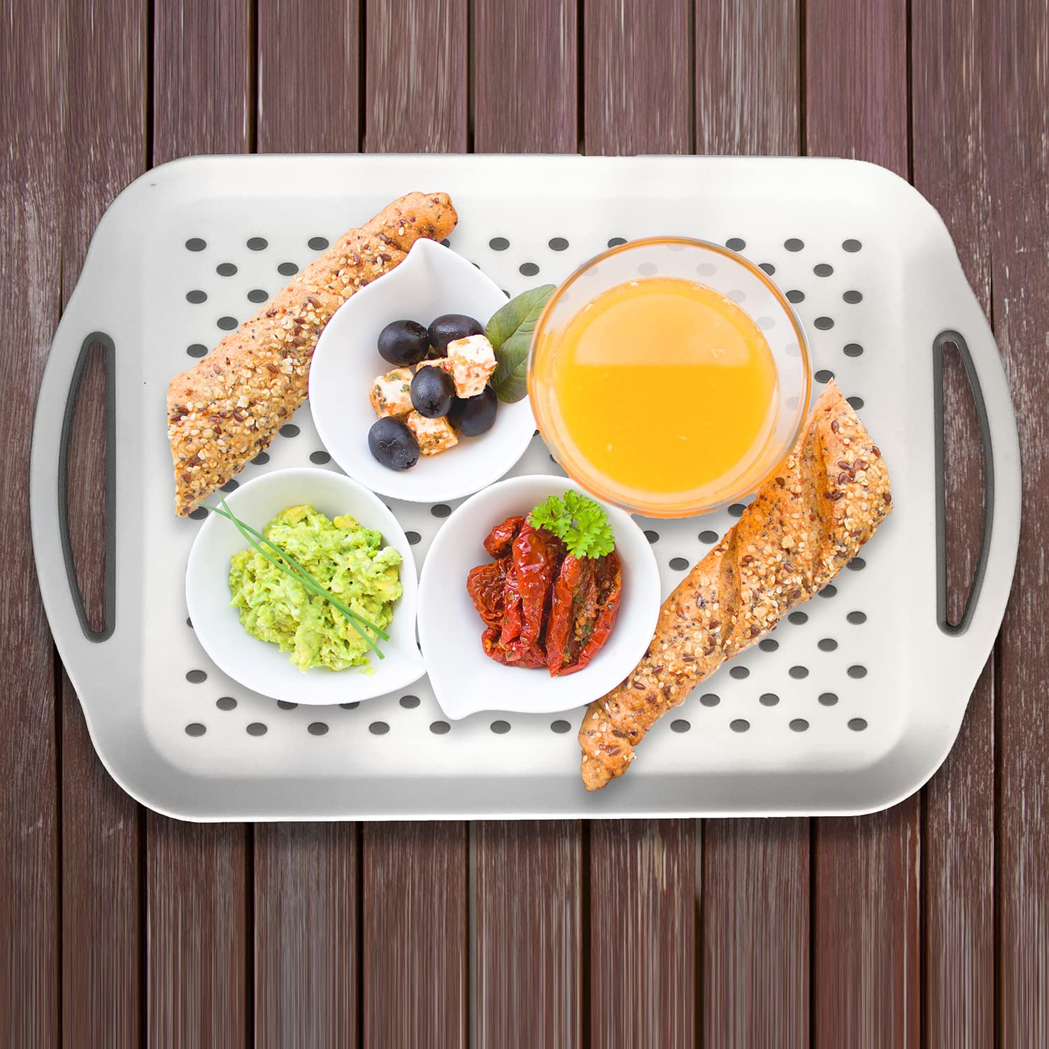 KAQAHIDO bandeja apta para lavavajillas, fácil de limpiar