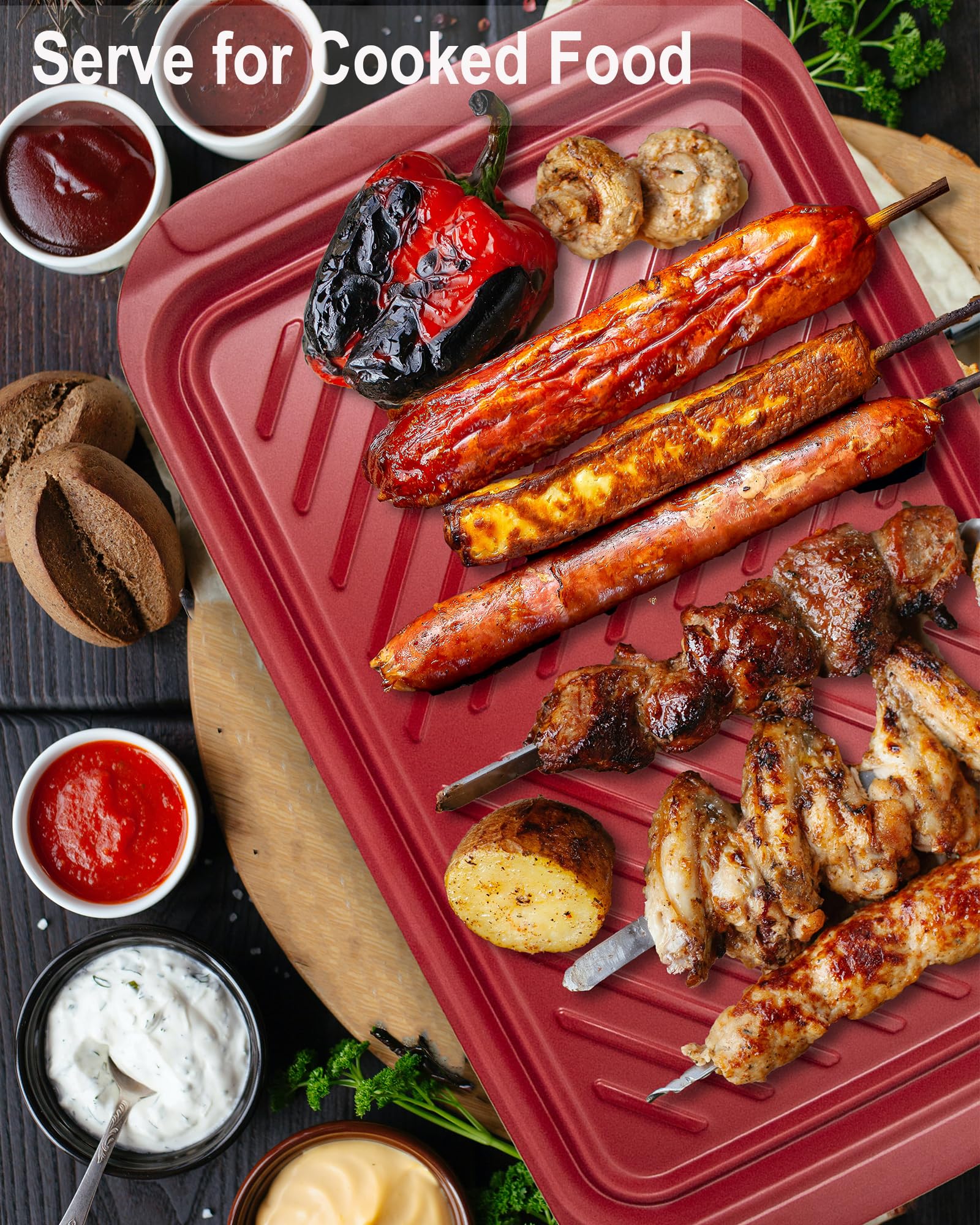 KAQAHIDO bandeja libre de BPA y resistente al calor