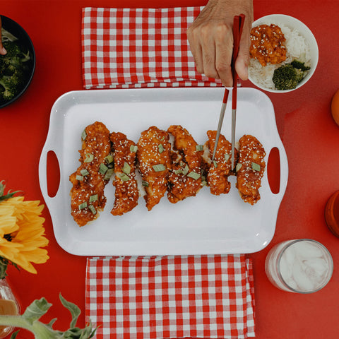 Bandeja KAQAHIDO estable para servir bebidas y platos en la mesa