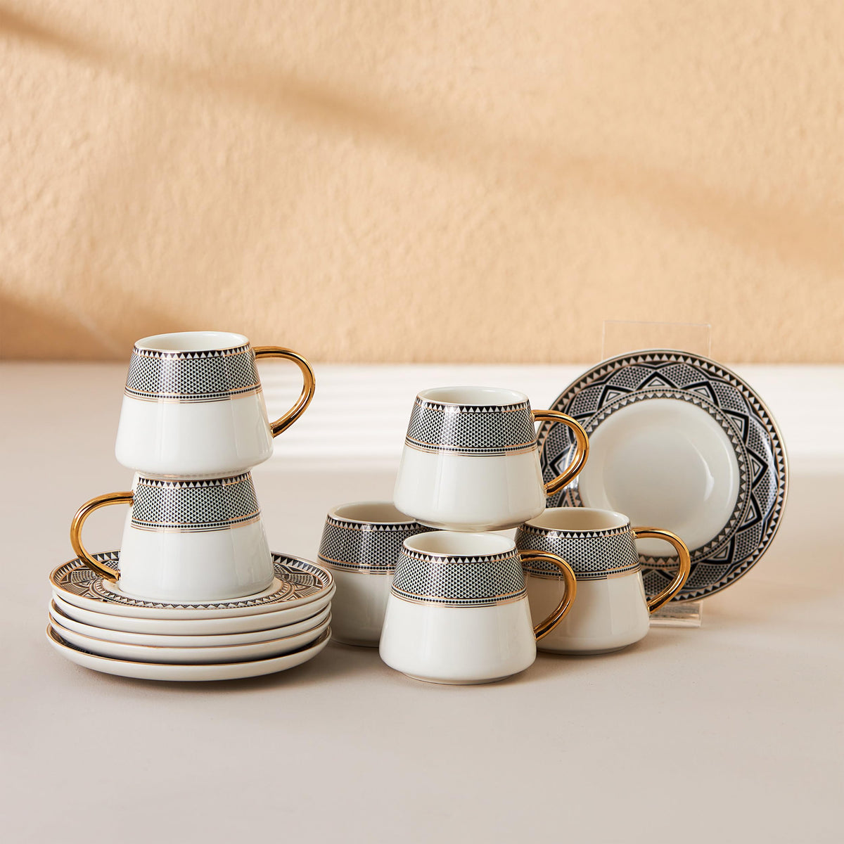 KARACA Globe juego de tazas turcas 80 ml, ideal para degustación diaria.