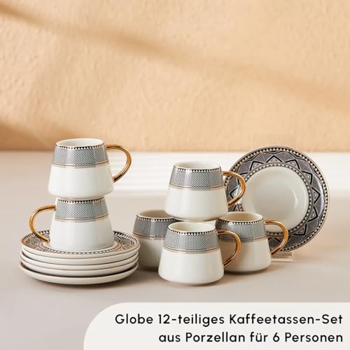 Platillos KARACA Globe a juego para servir café con estilo.