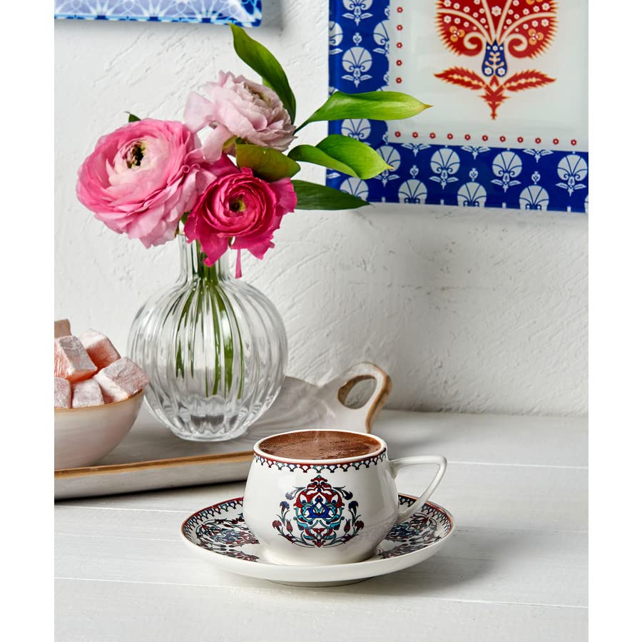 KARACA Nakkas platillos para tazas de café turco, juego completo para servir