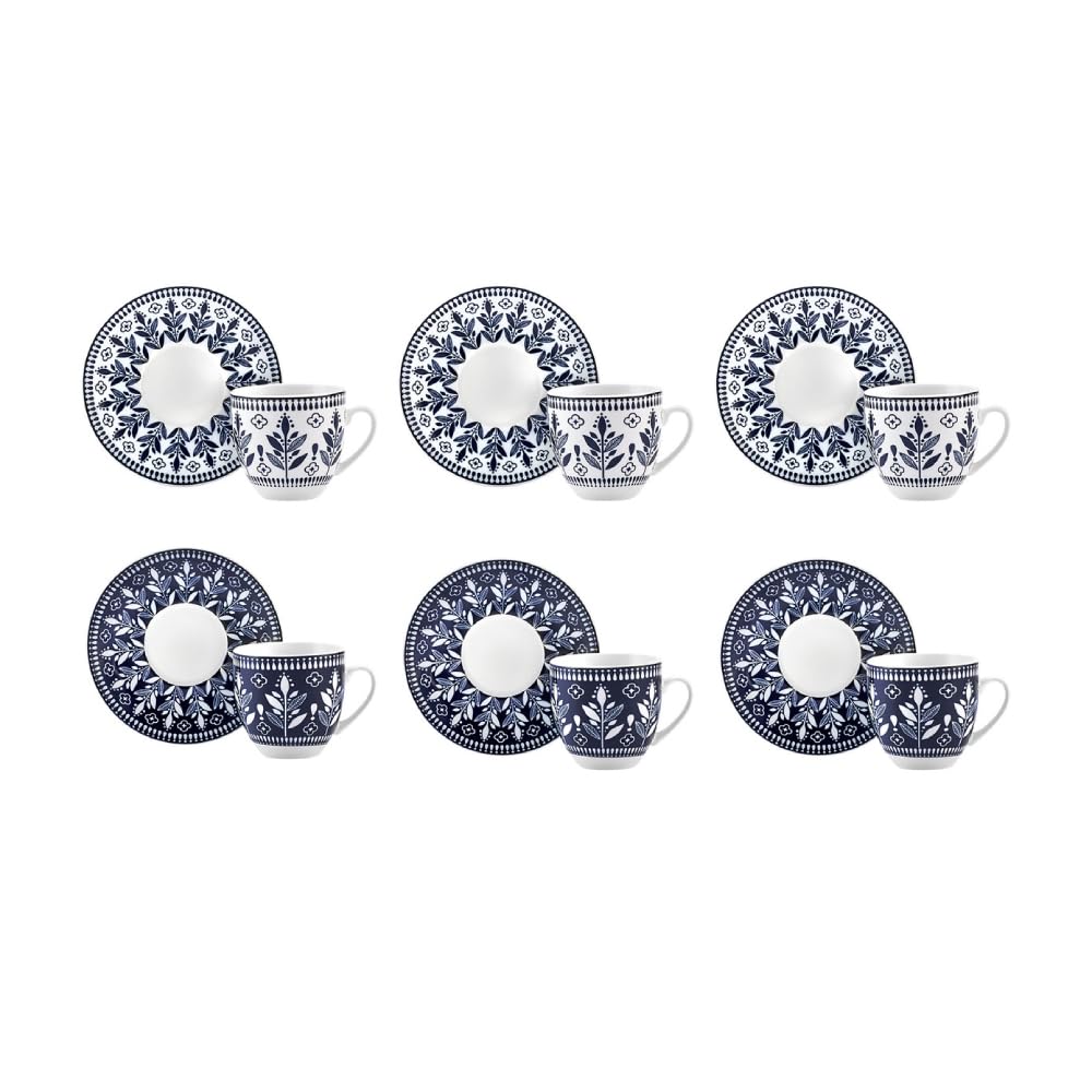 KARACA Peyker, juego de tazas con platillos para café turco.