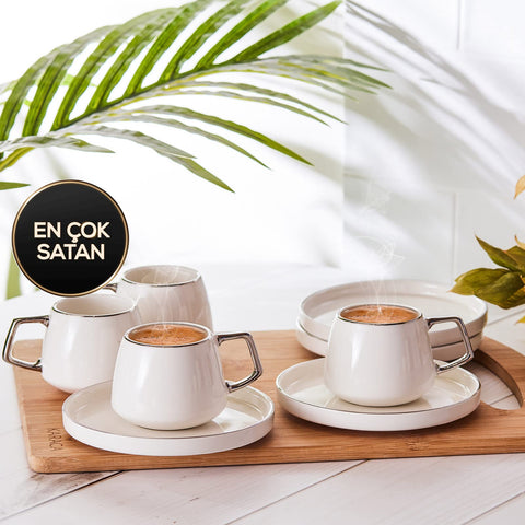 KARACA Saturn Platin: detalles plateados que elevan la elegancia de la mesa.