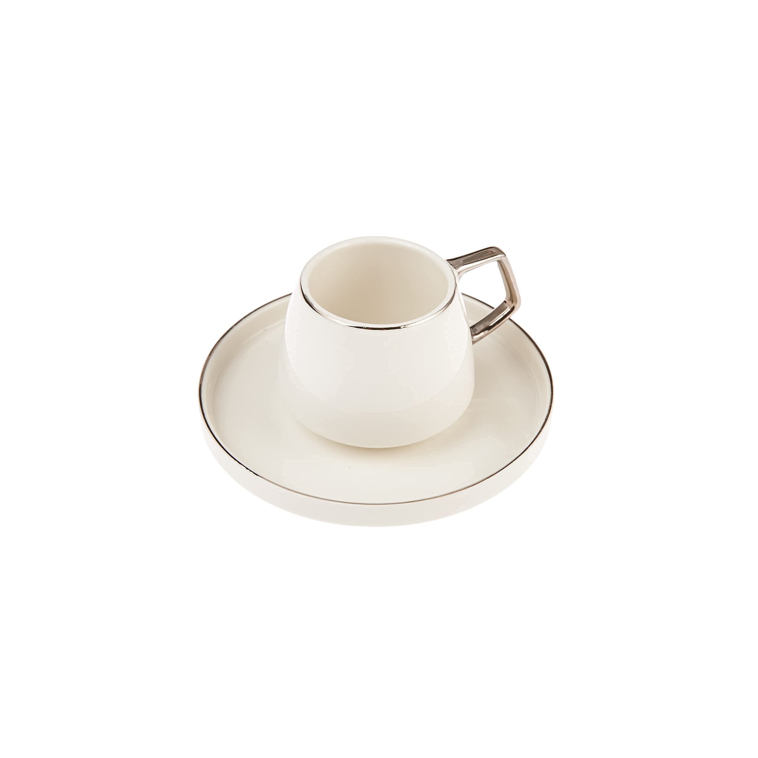 KARACA Saturn Platin, taza de 3.3 oz para porciones cortas y aromáticas.