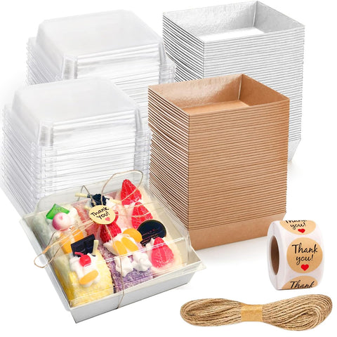 Karasmay cajas charcutería rectangulares con tapas transparentes para exhibir alimentos.