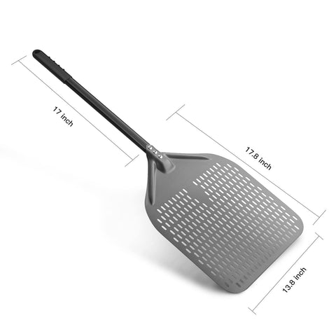 Karboby espátula de aluminio duro anodizado para pizza perforada