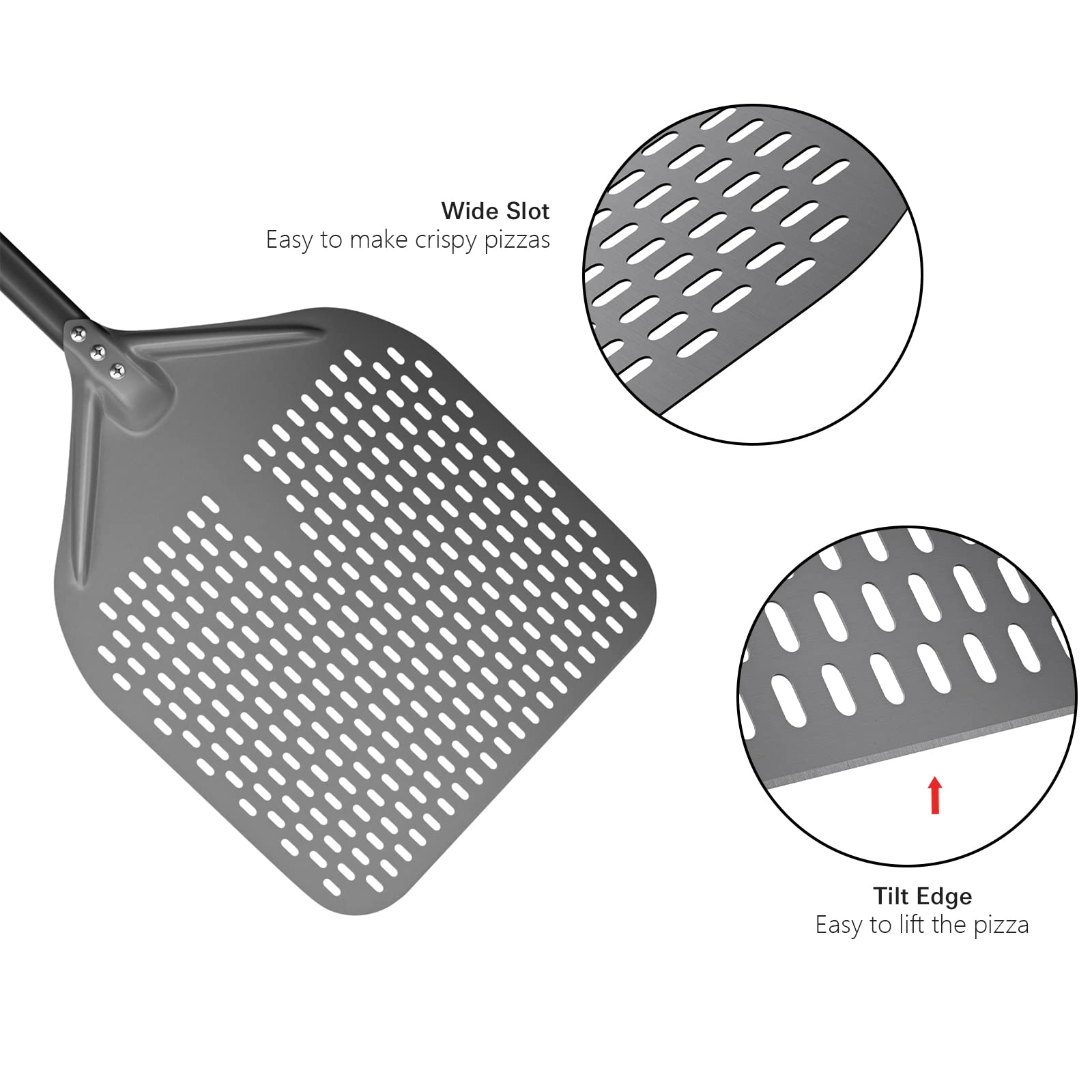 Karboby hoja amplia 13,8 x 17,8 pulgadas para pizzas de 14 pulgadas