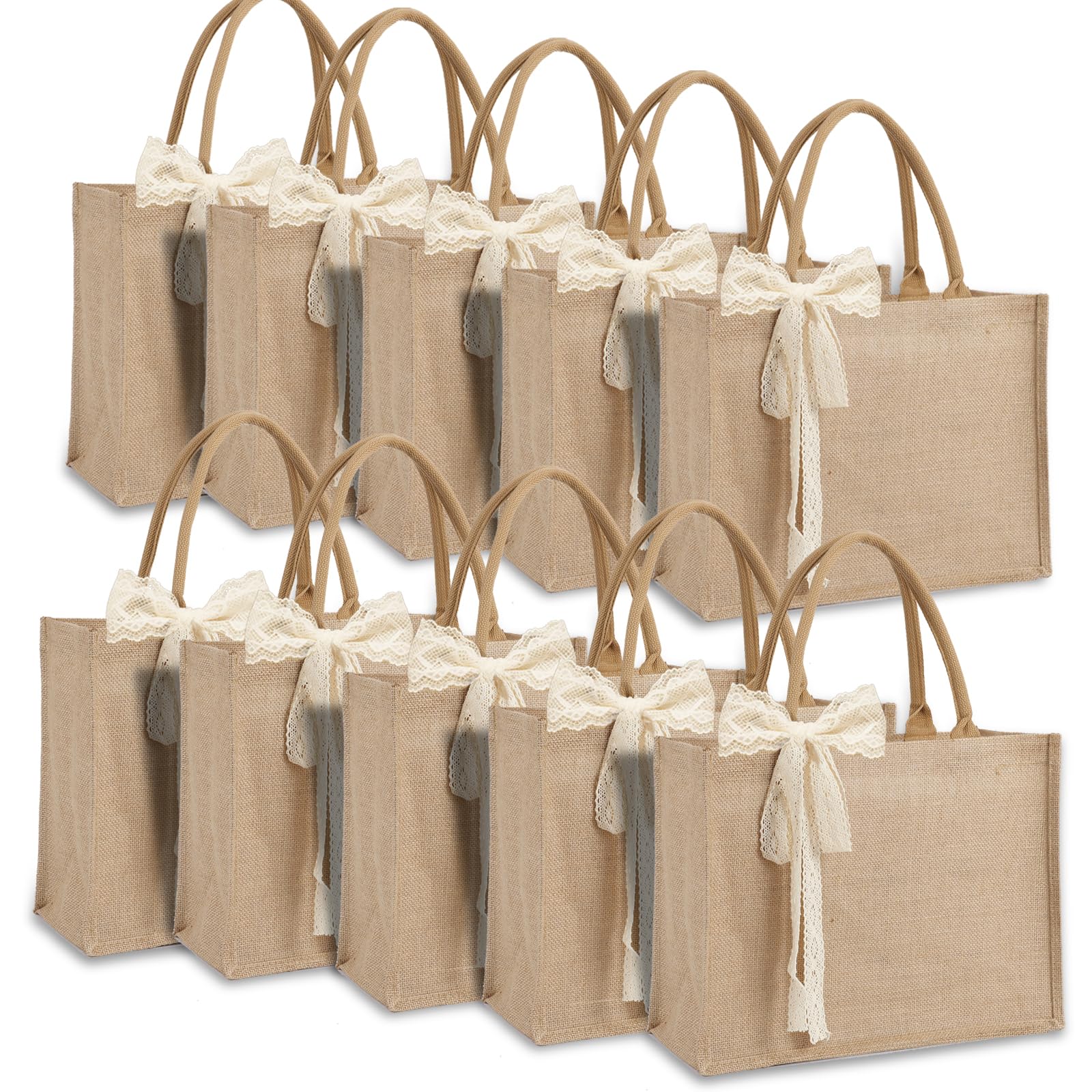 Karinoos bolsa de arpillera con asas impermeables, ideal para compras sostenibles