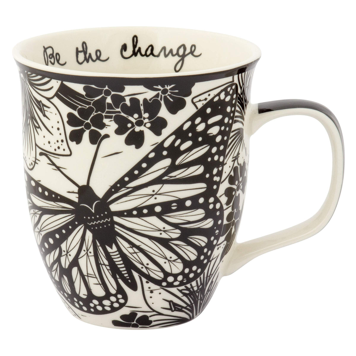 Taza Karma Boho con mariposa, ideal para café diario con diseño inspirador
