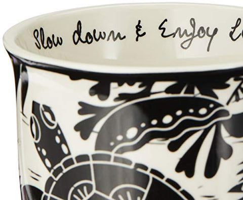 Karma taza de cerámica, colección inspirada en la naturaleza con tortuga marina.