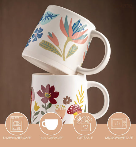Taza Karma Shelly de 14 oz, perfecta para bebidas calientes.