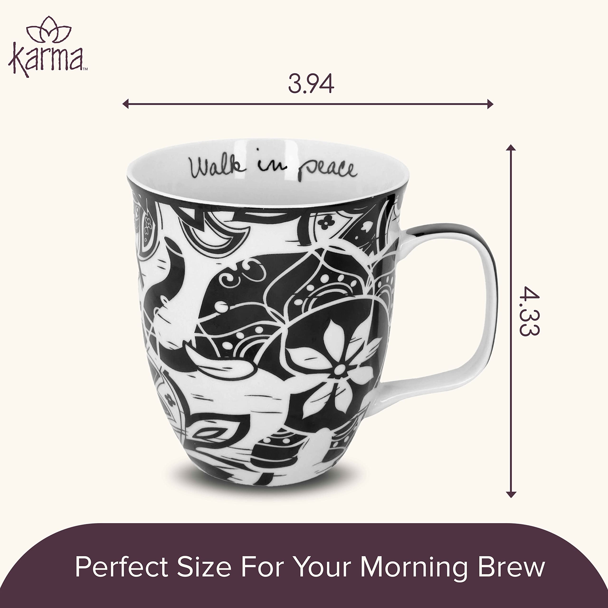 taza karma bohemio cerámica interior liso facilita la limpieza diaria
