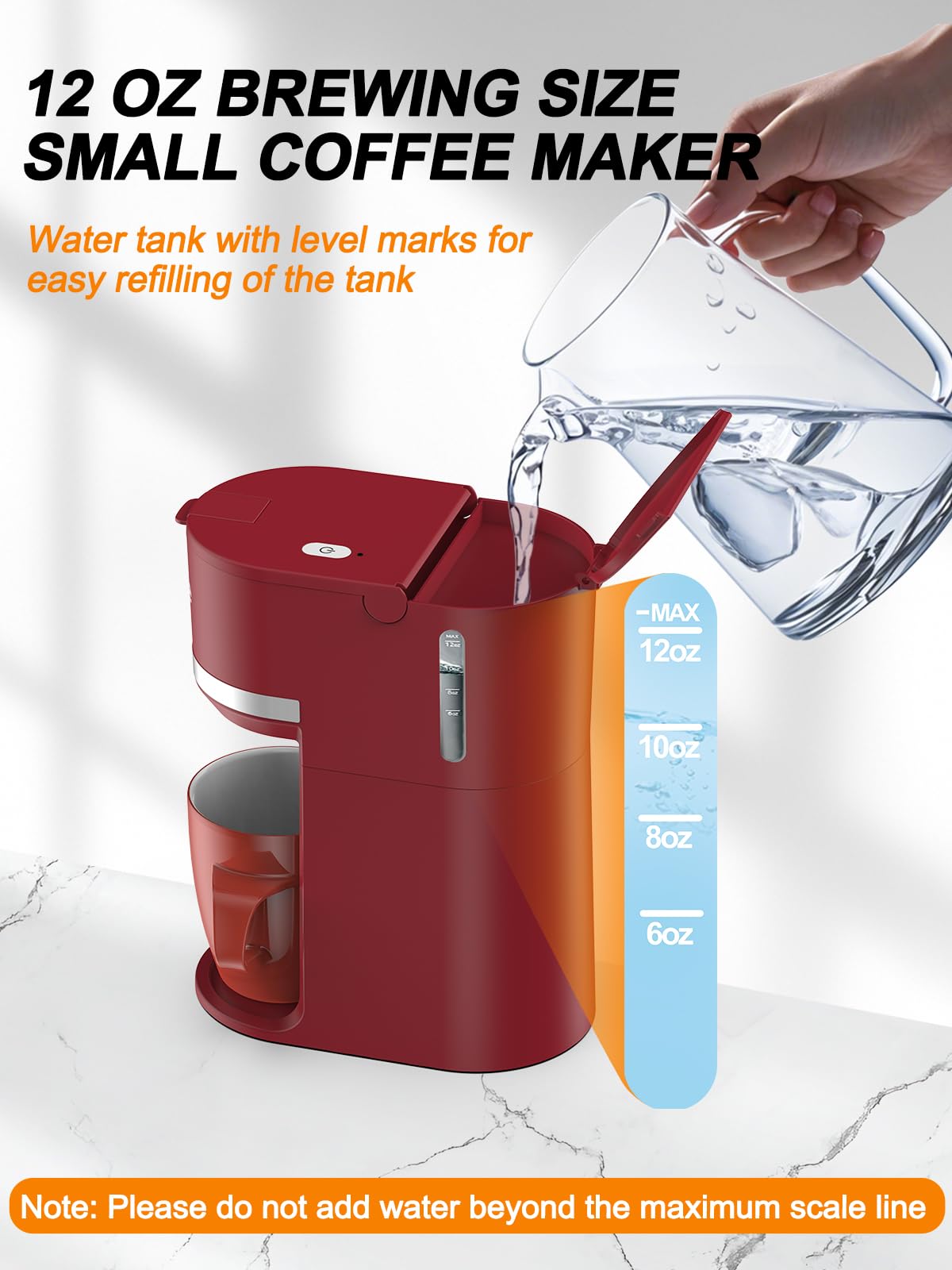 Una tecla de uso fácil de Karosie para tomar café al instante.