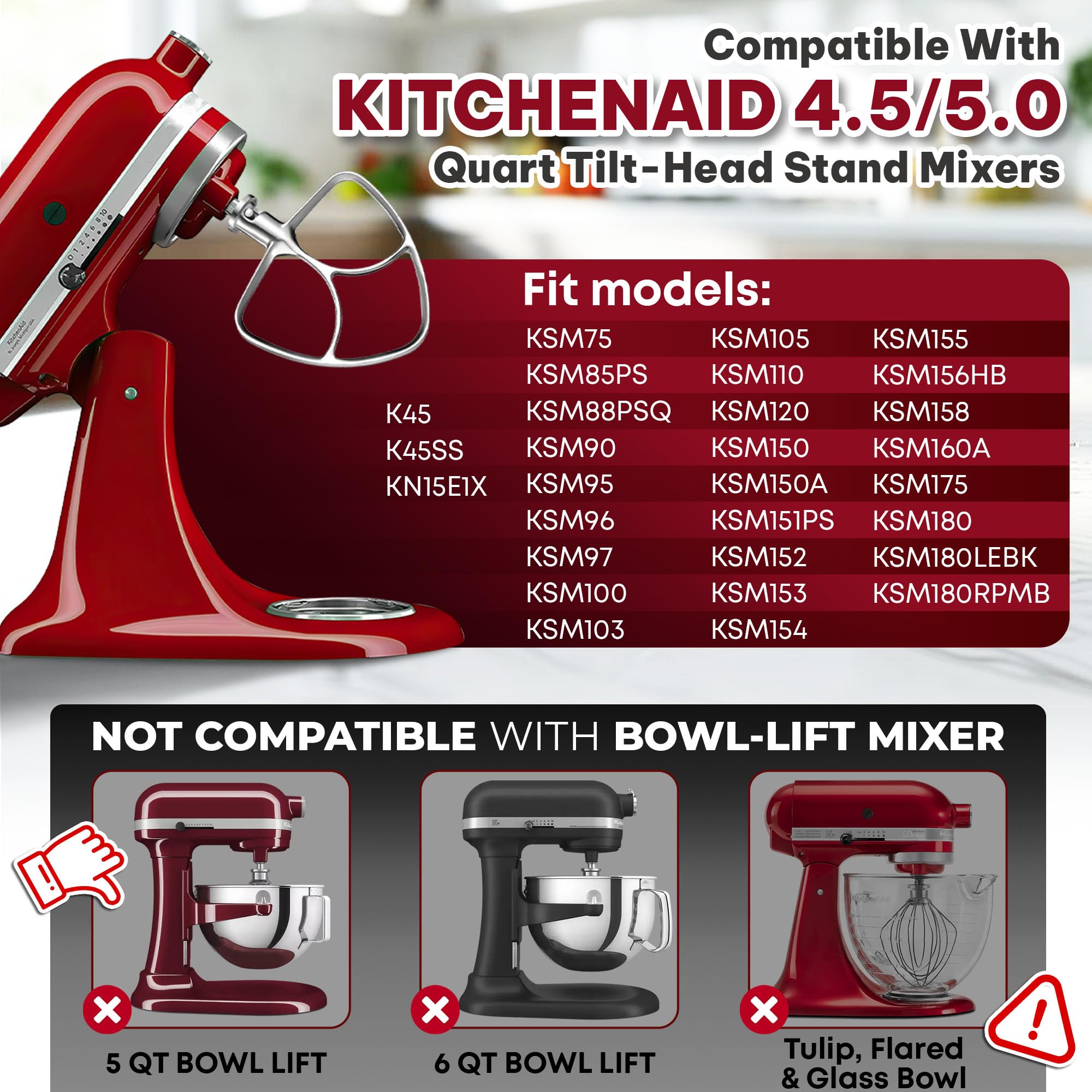 Karoxy compatible con múltiples modelos de KitchenAid y cabezal inclinable.