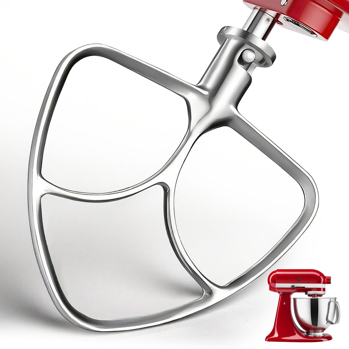 Karoxy pala para KitchenAid en acero inoxidable, pala de uso intensivo para batidores.