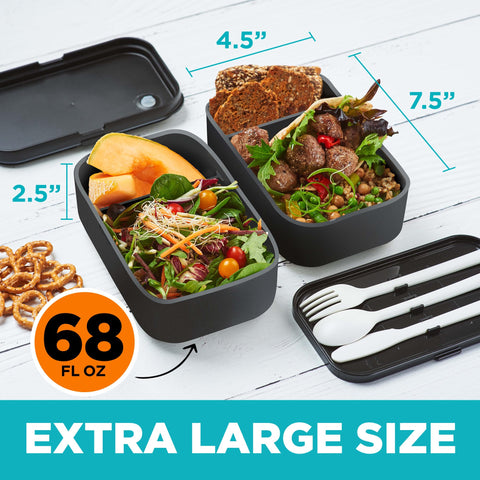 Tapas selladas evitan derrames en el bento KARRICO.
