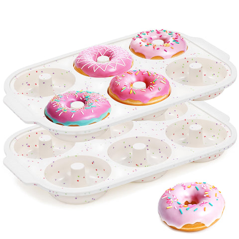 Moldes de donas de silicona KASHME con 6 cavidades para hornear uniformemente