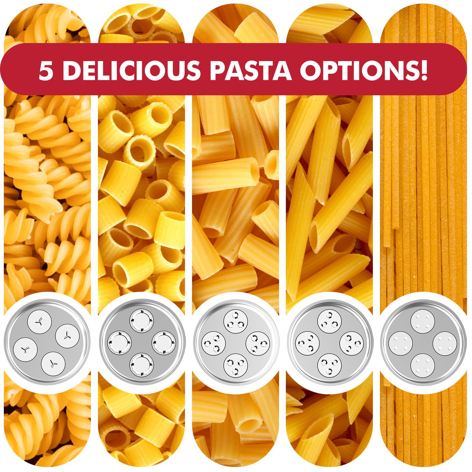 KassunKoch fusilli divertidos para ensaladas coloridas