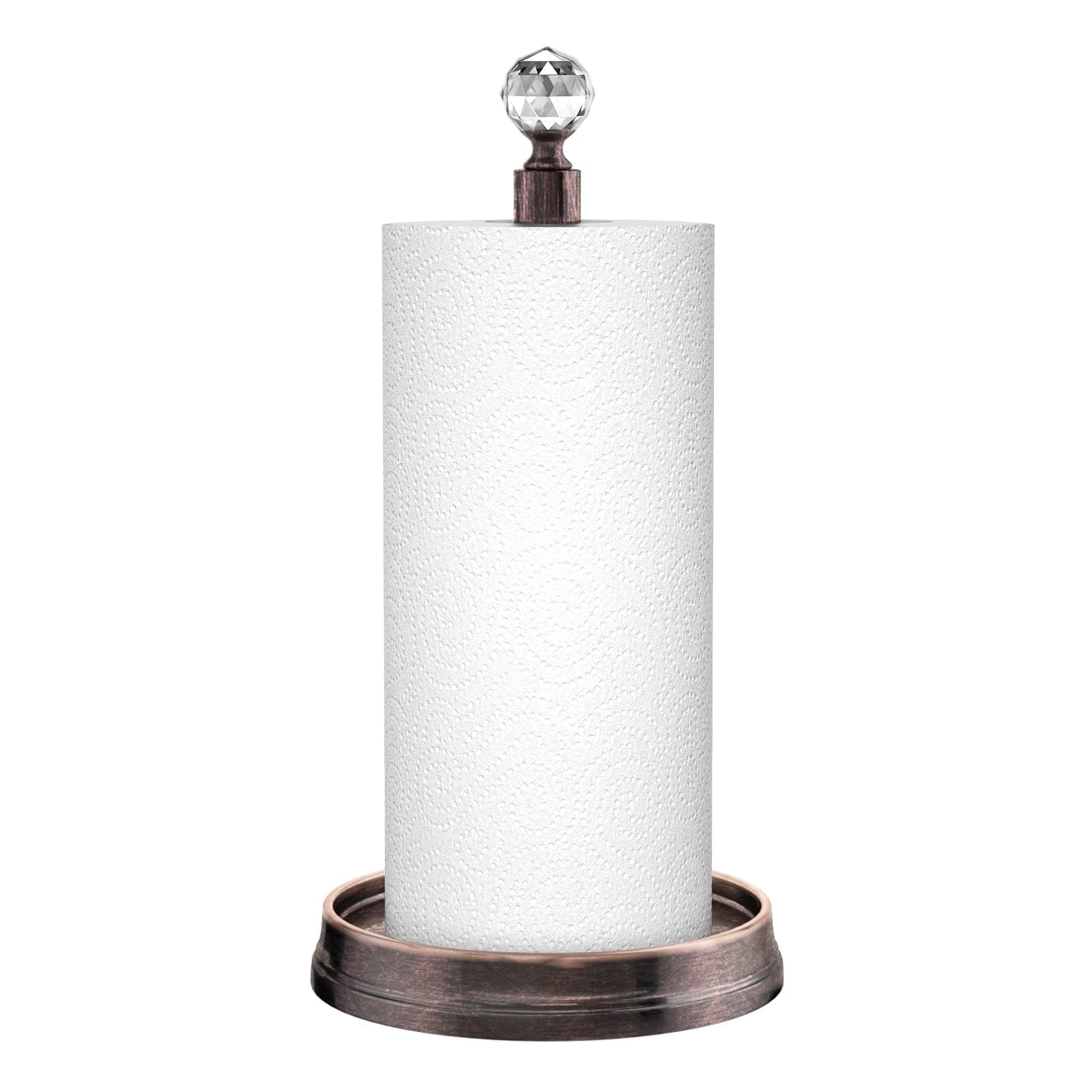 Kasunto porta-rollos con bola de cristal para mesa y cocina, añade elegancia.