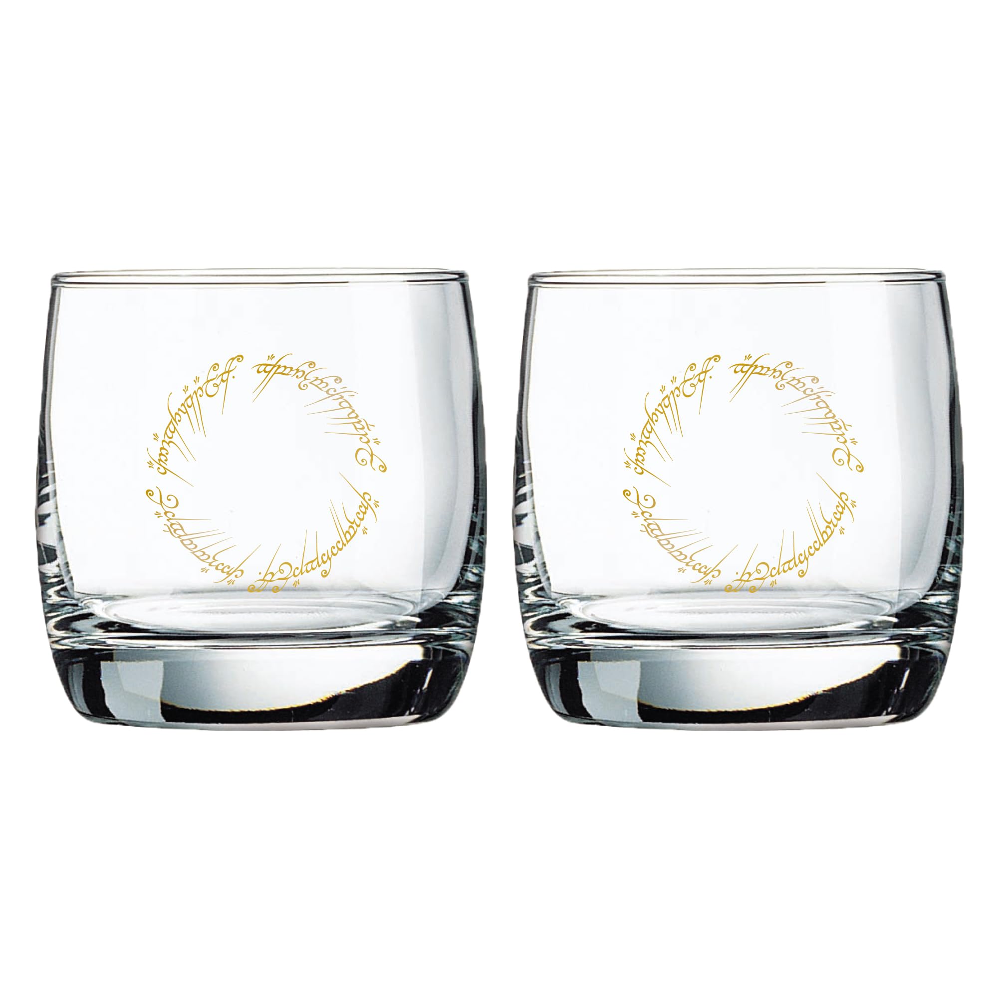 Katalyst Vaso whisky Senor de los Anillos oro 10 onzas, ideal para degustación elegante.