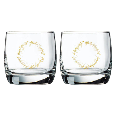 Katalyst Vaso whisky Senor de los Anillos oro 10 onzas, ideal para degustación elegante.