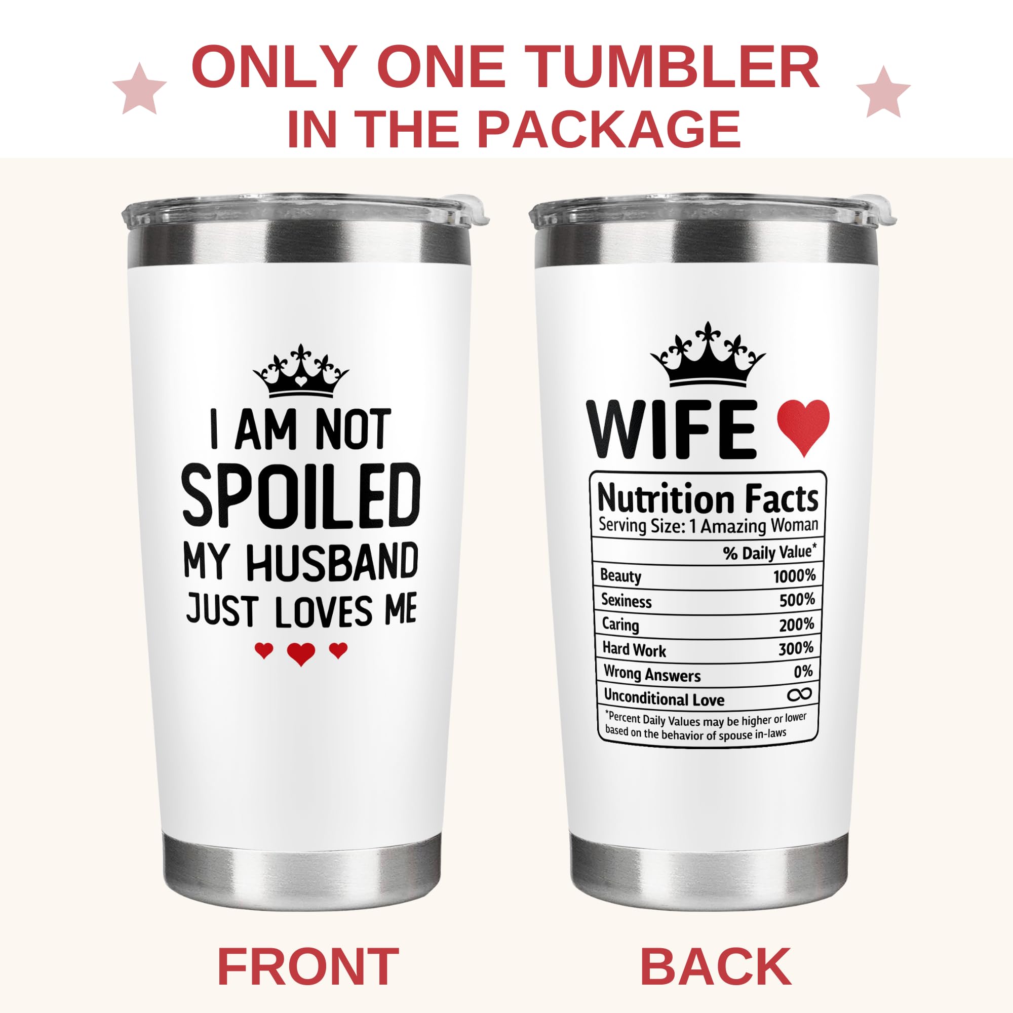KatAndNat Tumbler blanco 20 oz, ideal para bebidas calientes en casa.