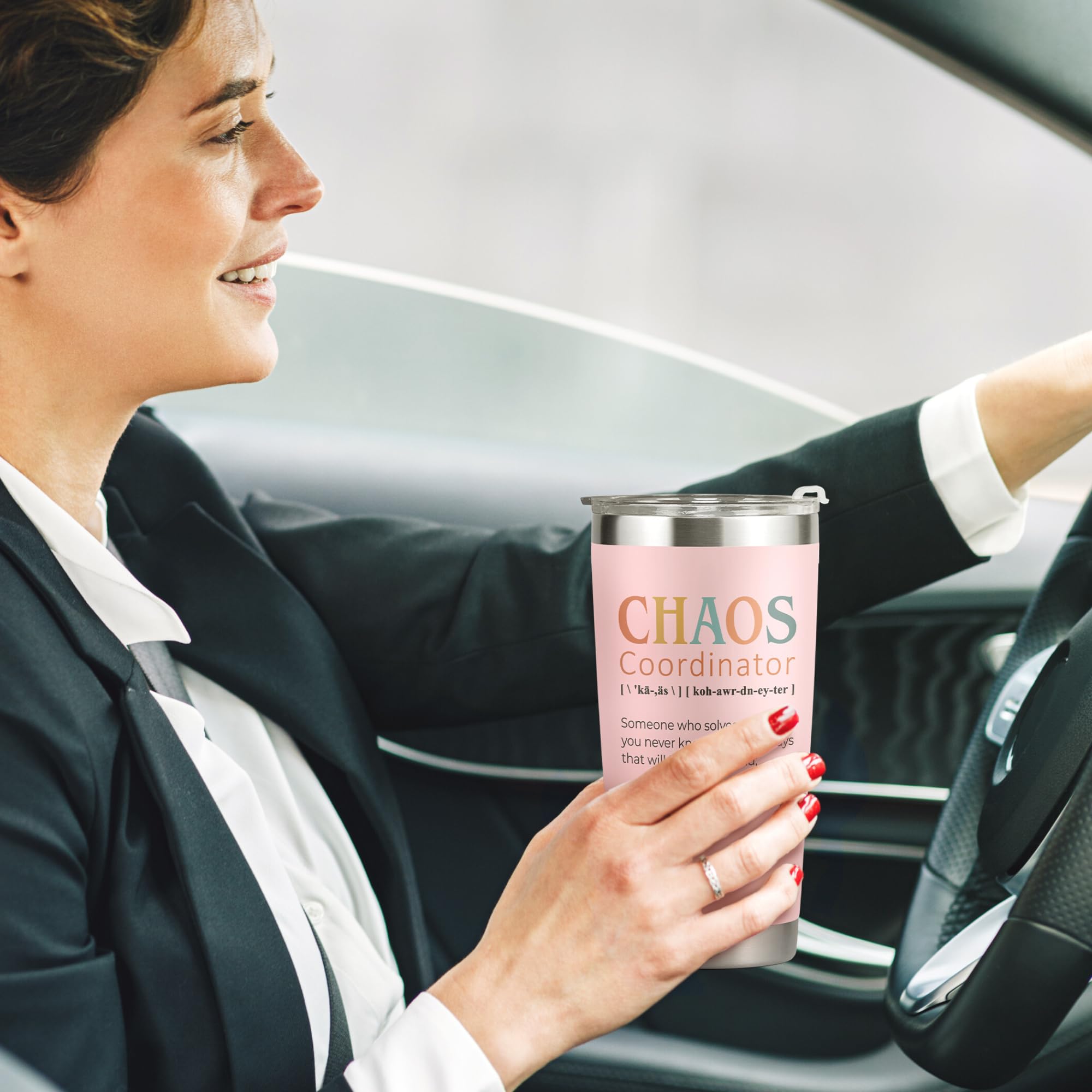 KatAndNat Tumbler rosa regalo perfecto para profesionales y colegas con humor práctico.