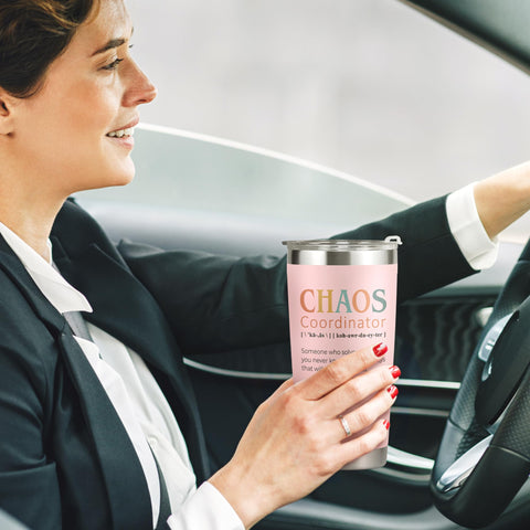 KatAndNat Tumbler rosa regalo perfecto para profesionales y colegas con humor práctico.