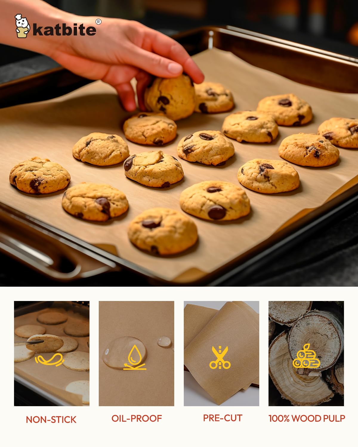 Katbite compatible con horno y microondas para múltiples recetas.