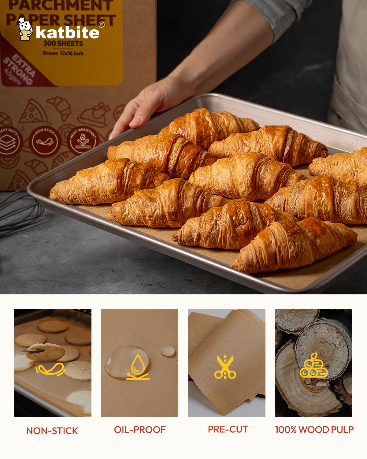 Katbite papel sin blanquear es una opción natural para tus preparaciones.