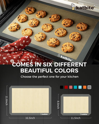 Katbite tapete silicona cuarto-bandeja apto para hornear galletas