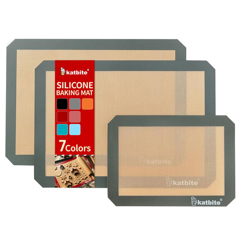 Katbite tapete silicona mitad-bandeja 11-5x16-5 antiadherente para hornear cookies